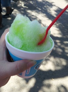 Green Apple Snow Cone. Perfect for a hot day.