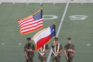 Small towns across Texas gather on Friday night for The Flags and some football.