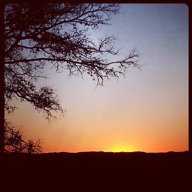 Sunset from my driveway in Texas Hill Country