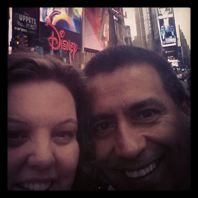 Times Square with Fred. A dream coming true.