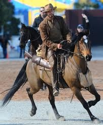 Hugh Jackmen on a horse