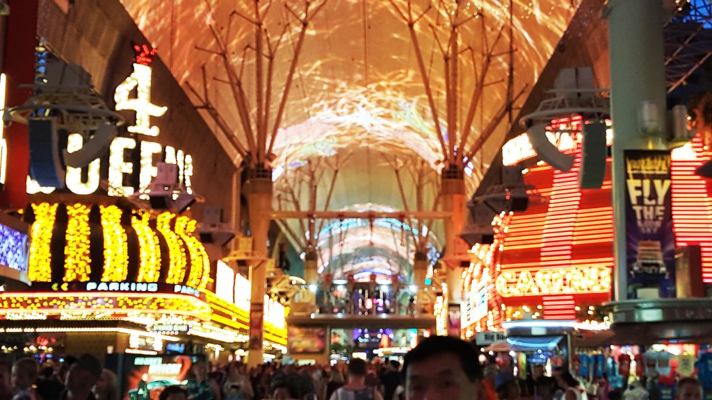 Fremont - in Vegas the largest digital screen in the world. photo Jolene Navarro