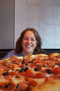 Radio City Pizzeria on Fremont East with my roommate- photo by Jolene Navarroo