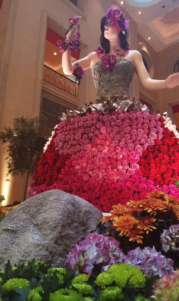 The Palazzo had several displays made up of flowers.
