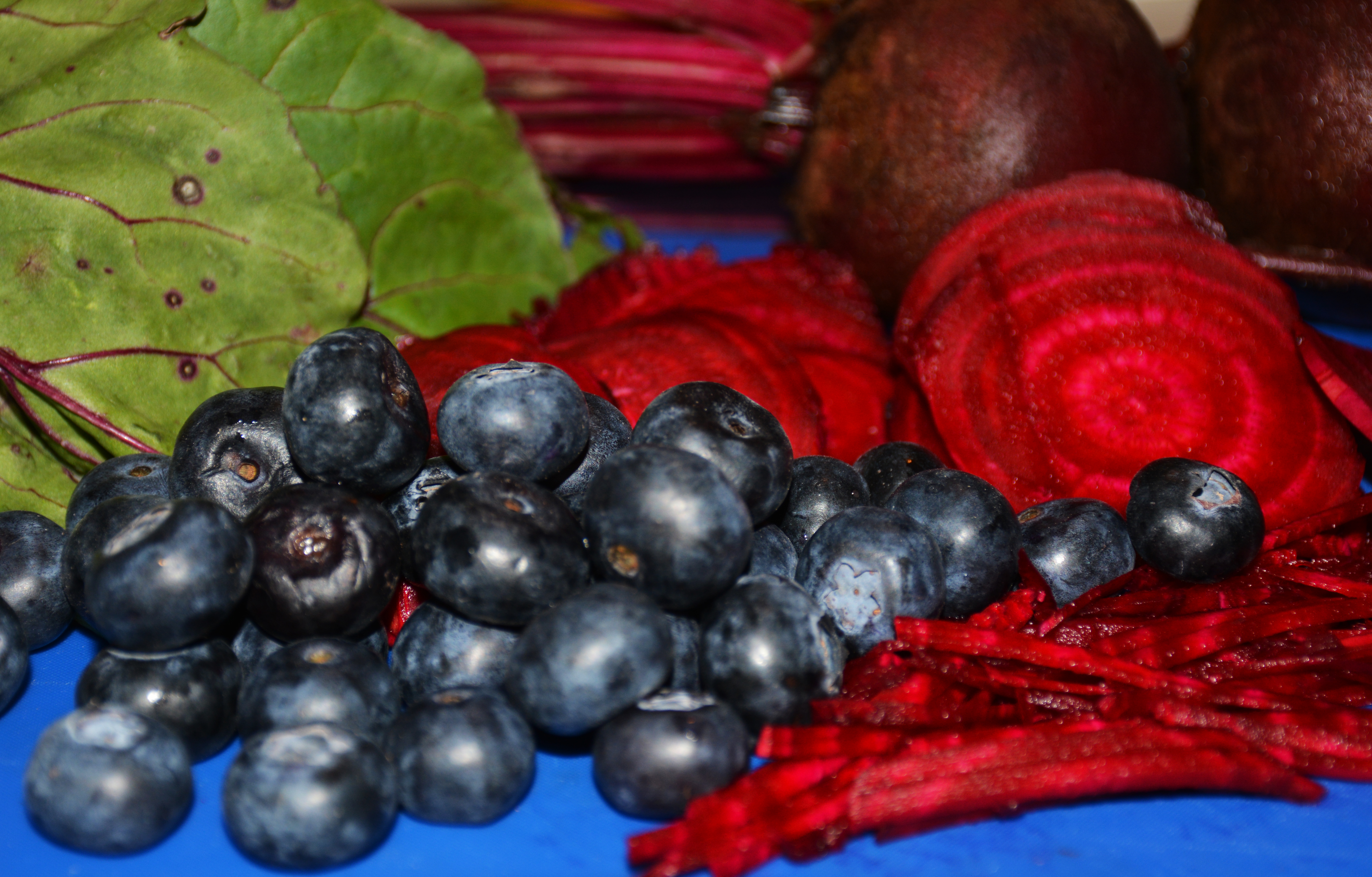 The thing that gives blueberries and beets their color is the thing that will help you be healthier.