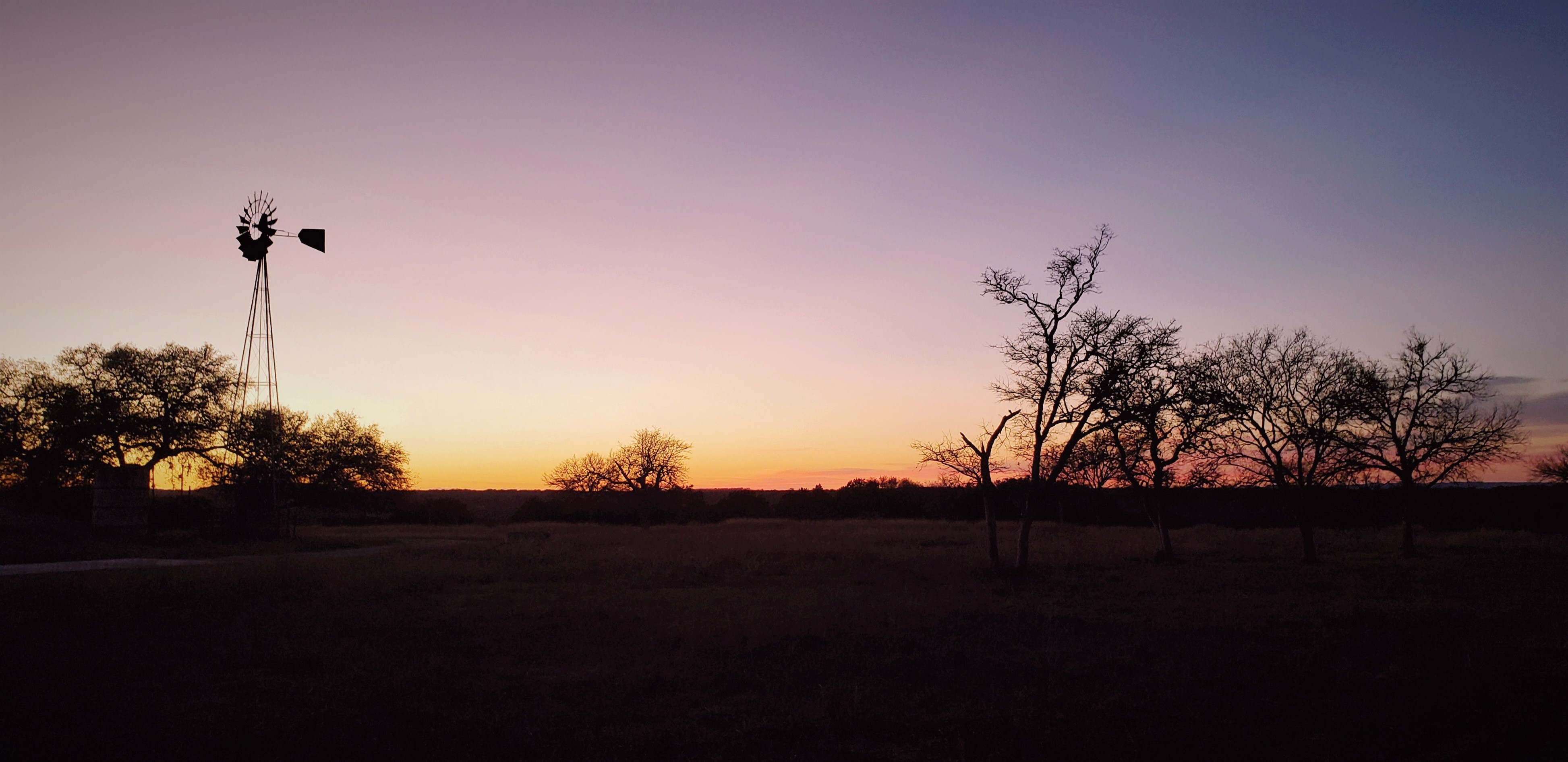A Texas windmill against the sky